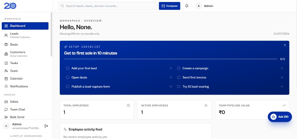 2IO Enterprise Platform screenshot